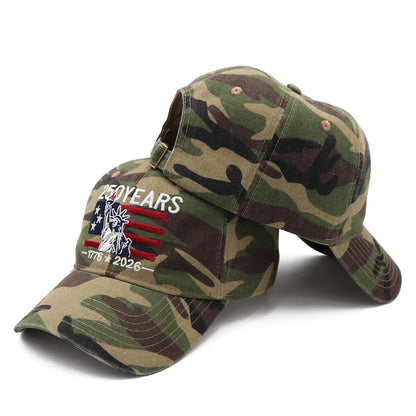 250 Years of Freedom Hat  1776 - 2026 Patriotic Vintage Baseball Cap with Statue of Liberty Embroidery - Great for Dads and Grads
