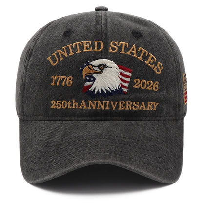 Exclusive USA 250th Anniversary Eagle Cap (1776–2026) — Embroidered