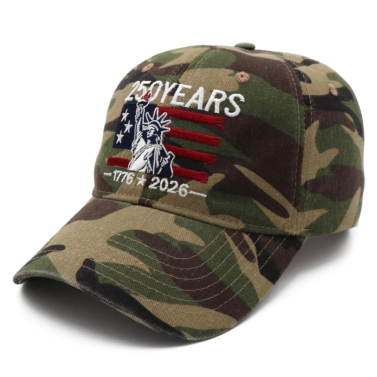 250 Years of Freedom Hat  1776 - 2026 Patriotic Vintage Baseball Cap with Statue of Liberty Embroidery - Great for Dads and Grads