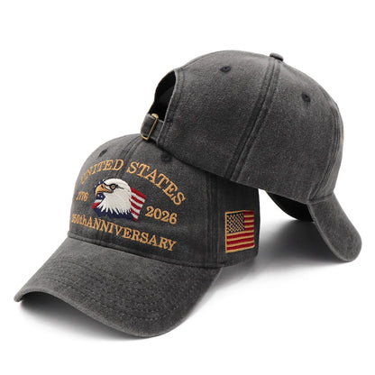Exclusive USA 250th Anniversary Eagle Cap (1776–2026) — Embroidered