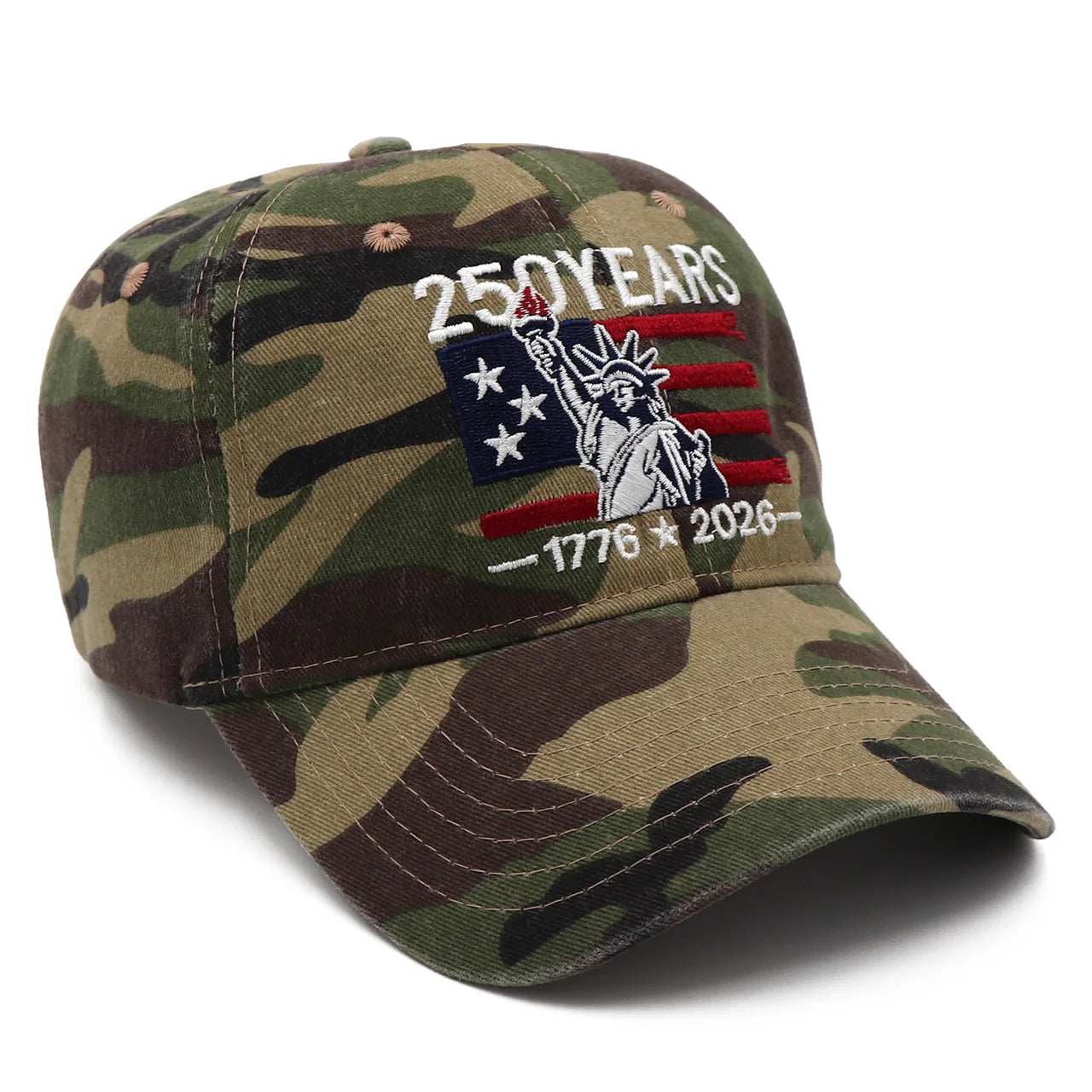 250 Years of Freedom Hat  1776 - 2026 Patriotic Vintage Baseball Cap with Statue of Liberty Embroidery - Great for Dads and Grads
