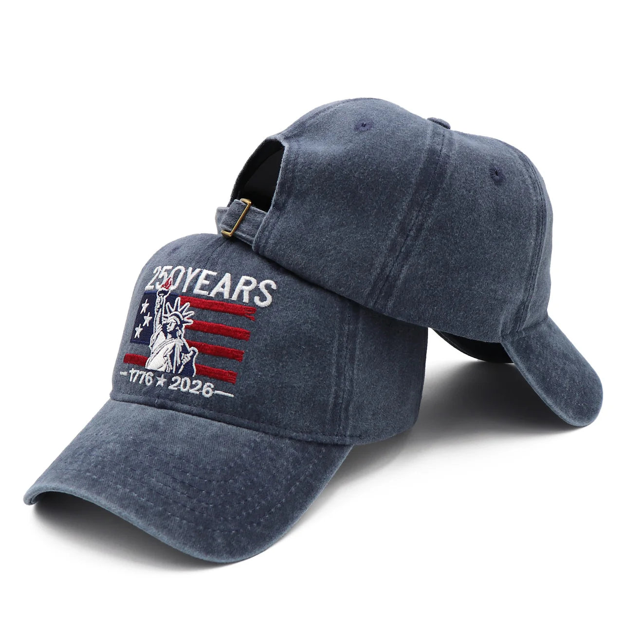 250 Years of Freedom Hat  1776 - 2026 Patriotic Vintage Baseball Cap with Statue of Liberty Embroidery - Great for Dads and Grads