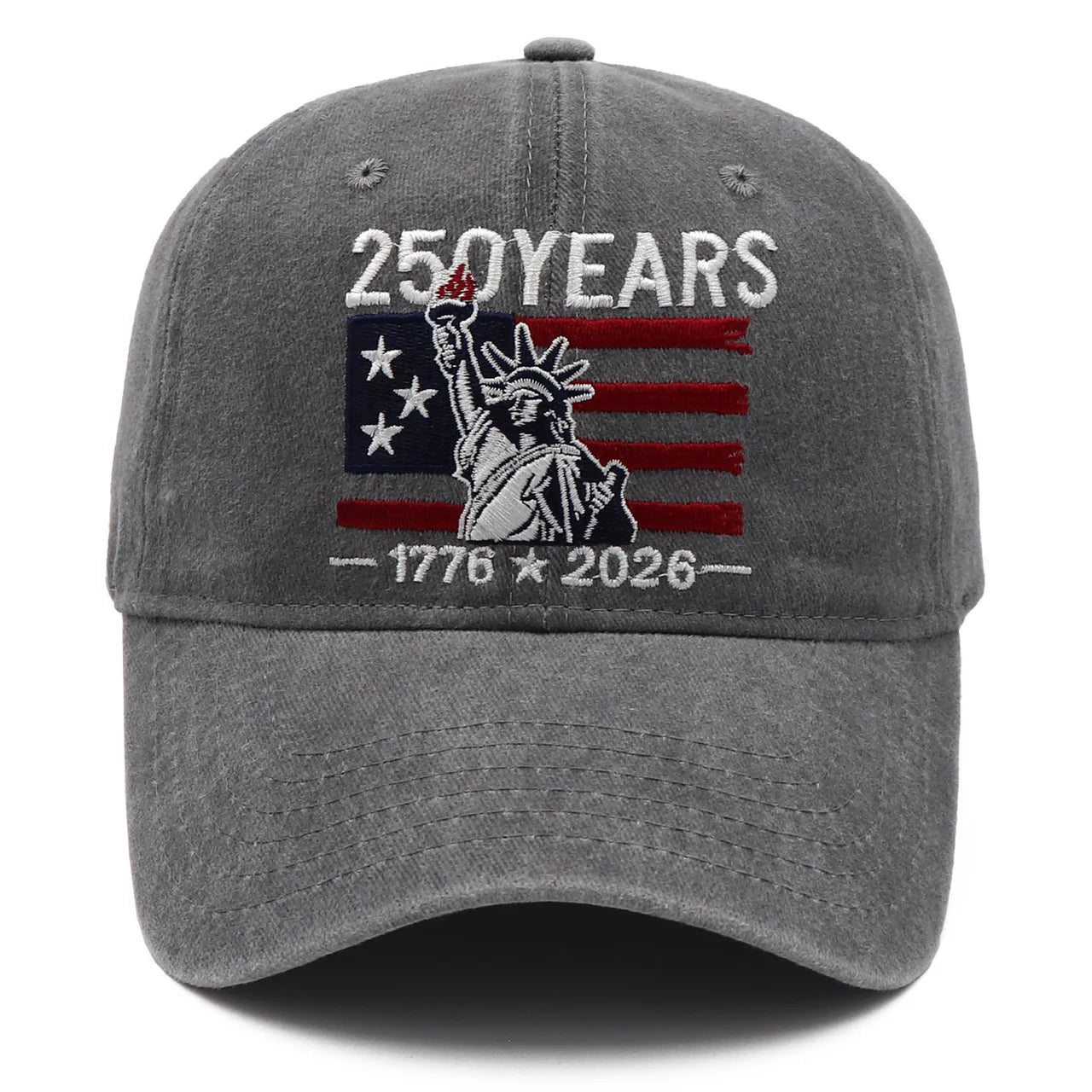 250 Years of Freedom Hat  1776 - 2026 Patriotic Vintage Baseball Cap with Statue of Liberty Embroidery - Great for Dads and Grads