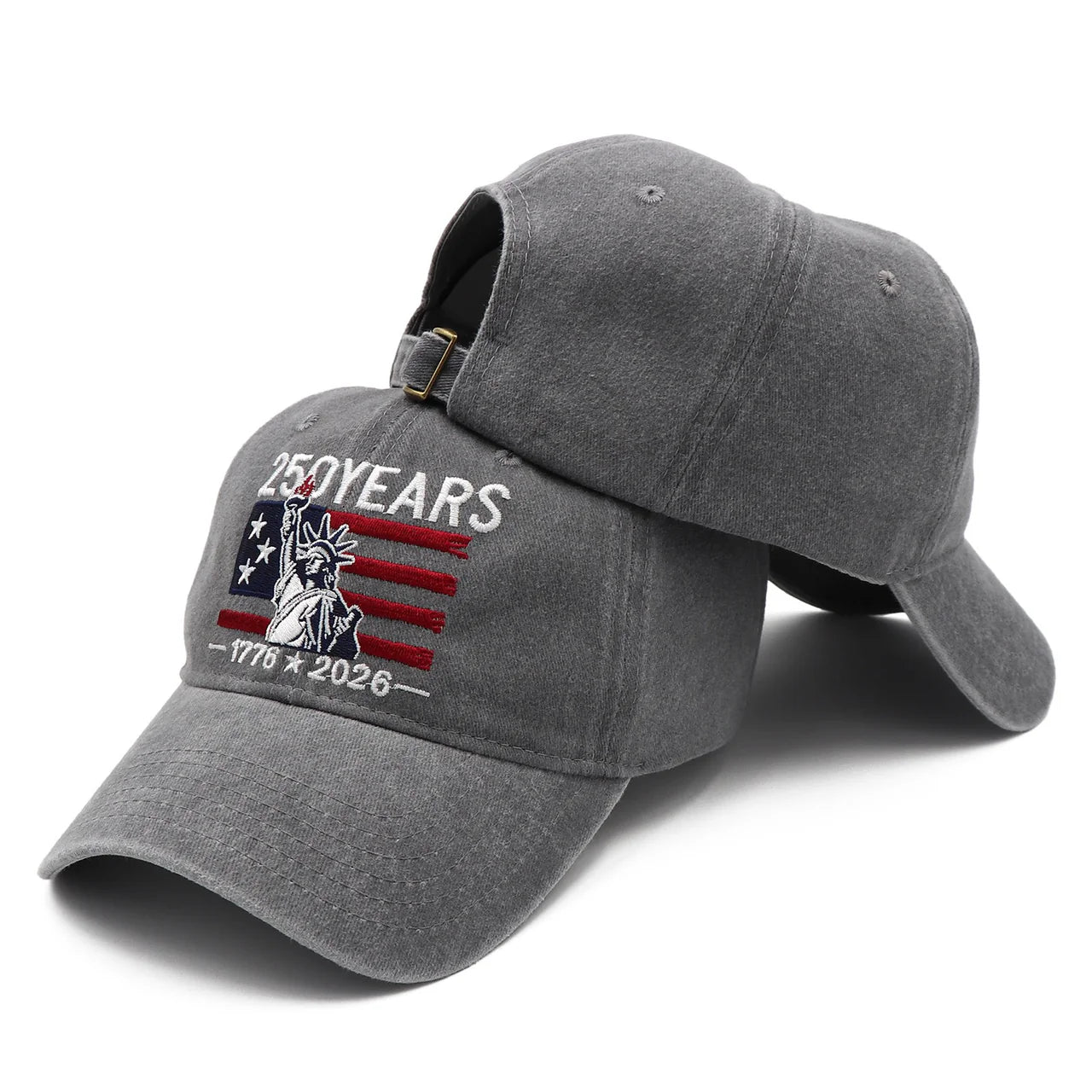 250 Years of Freedom Hat  1776 - 2026 Patriotic Vintage Baseball Cap with Statue of Liberty Embroidery - Great for Dads and Grads